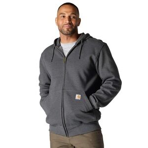 Carhartt Men's Charcoal Zip-Up Hoodie Havyweight Rain Defender